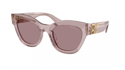 Lunettes de soleil Miu Miu Glimpse MU 01YS 12W-20I 51-22 Mauve transparent en stock