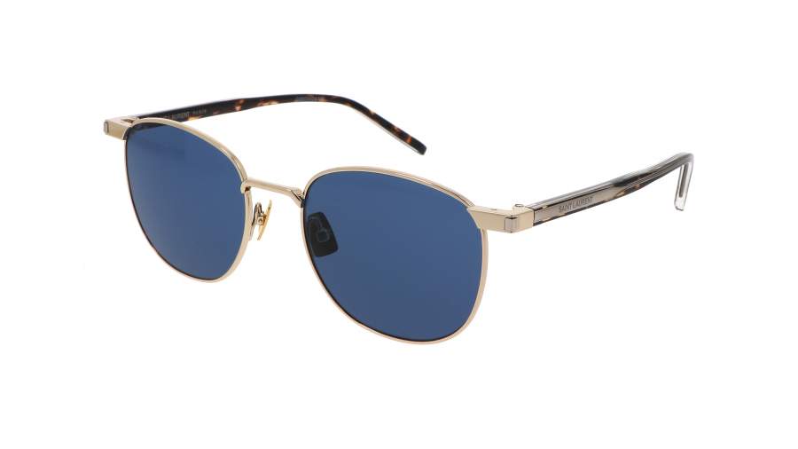 Gafas de sol Saint Laurent Corner angle SL 747 010 53-19 Gold Crystal Blue