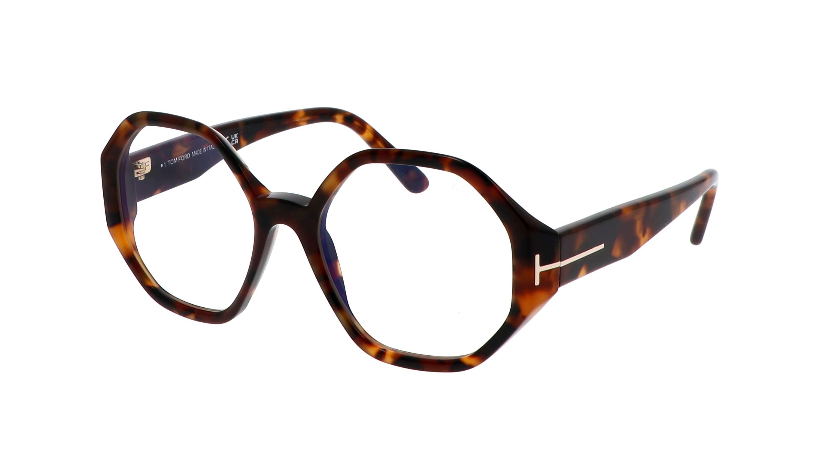 Monture De Lunettes Tom Ford TF5745-B Noir Or - Forme Ovale - Neuf Sans étiquette