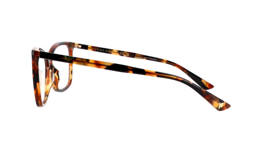 Gucci Women\'s Tortoiseshell Eyeglasses - Brown 56/14 Eyeglasses Gucci Gg logo GG0025O 014 56-14 Havana in stock  main image 2