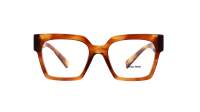 Miu Miu MU 04UV 11Q1O1 52-19 Stripped Tobacco