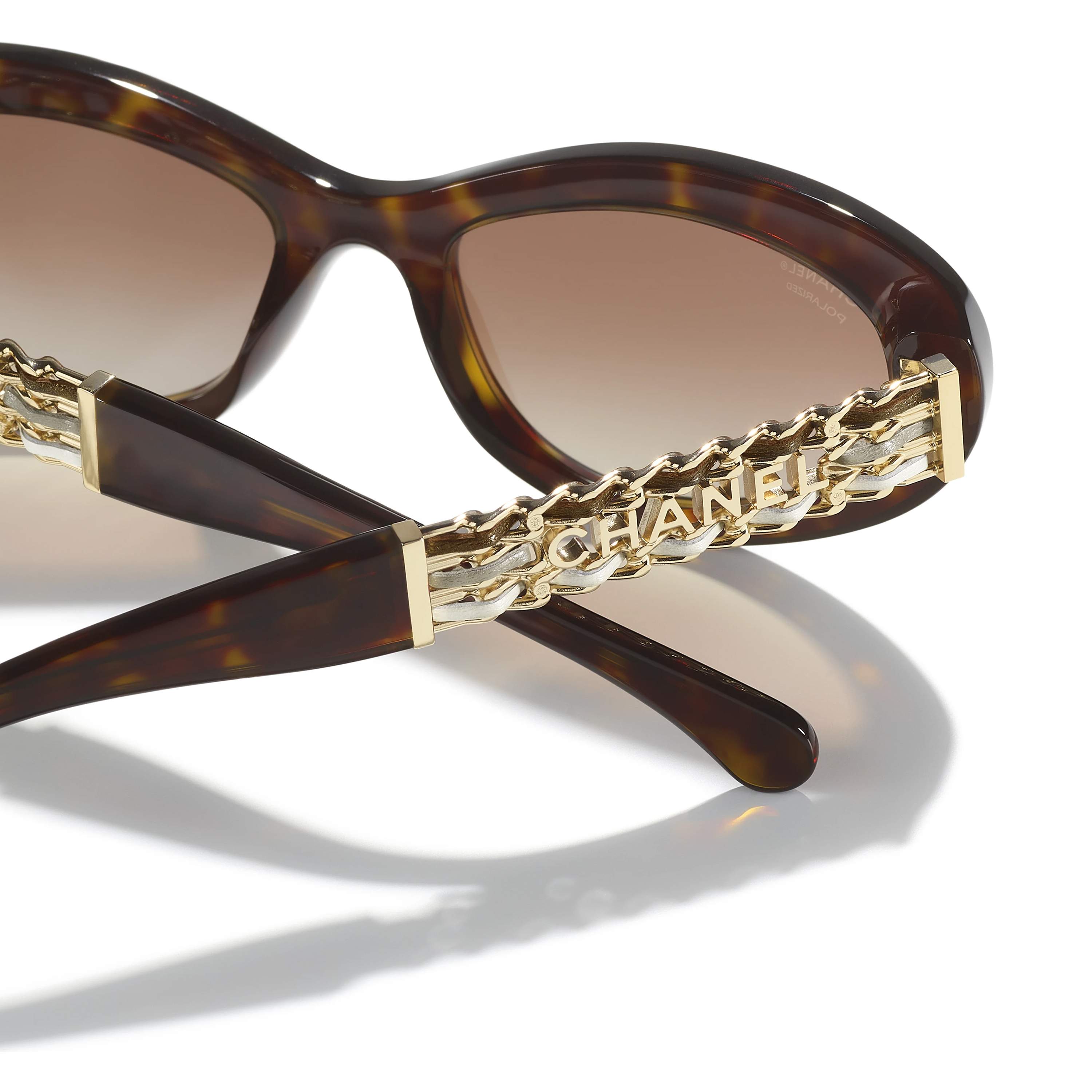 CHANEL 5538-Q-A c.714/S9 54-18 140mm 3P S Black/Gold Frame Polarized Lenses Sunglasses CHANEL CH5538Q C622/S8 54-18 Black in stock main image 4