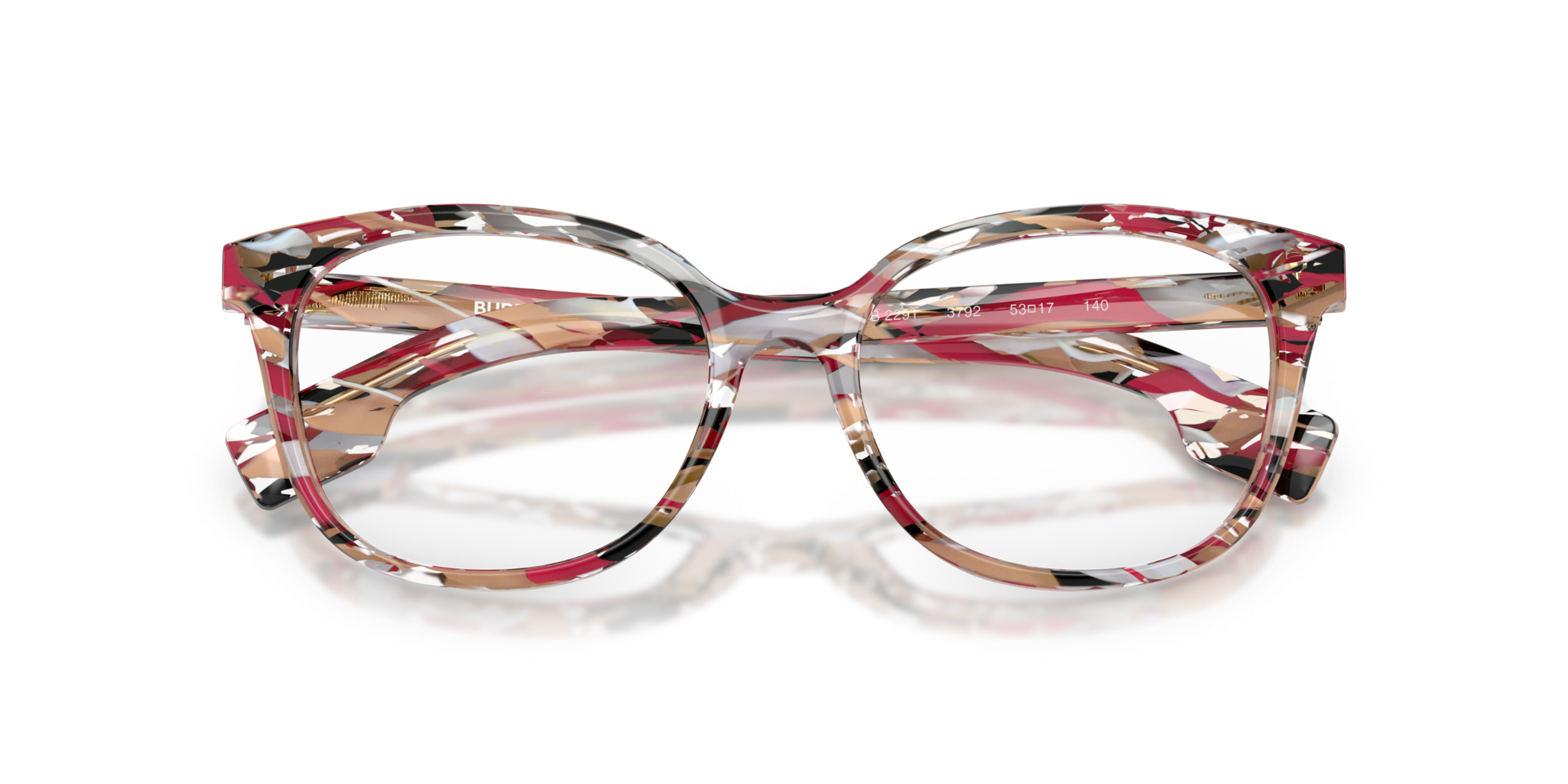 Striped Check Raspberry Burberry BE2291 3792 53-17 Striped Check | Visiofactory