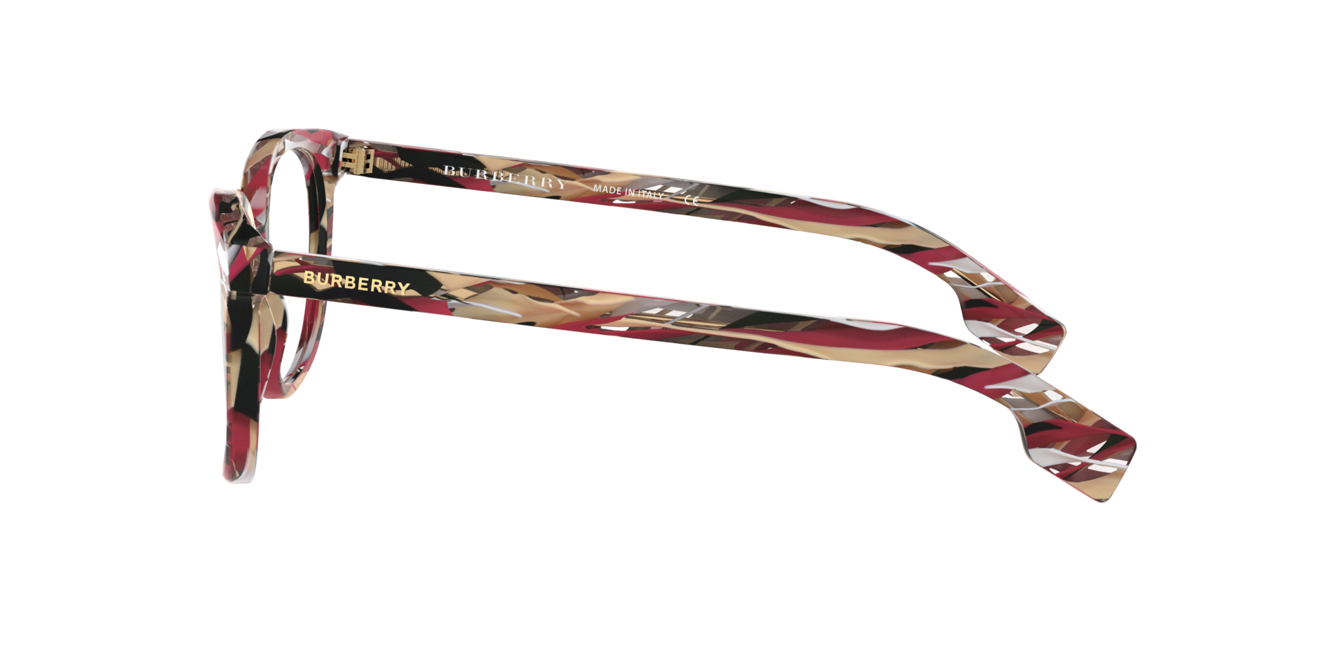 Striped Check Raspberry Gafas graduadas Burberry BE2291 3792 53-17 Striped Check en stock ...