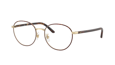 Occhiali da vista Ray-Ban RX6538D RB6538D 3193 53-18 Havana on Pale Gold in stock