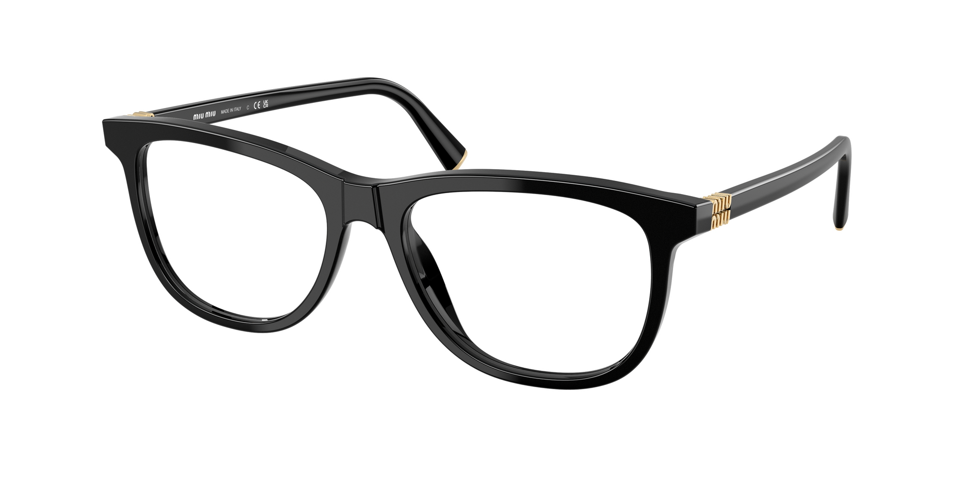 Eyeglasses Miu Miu MU 01WV 16K1O1 52-17 Black in stock | Visiofactory