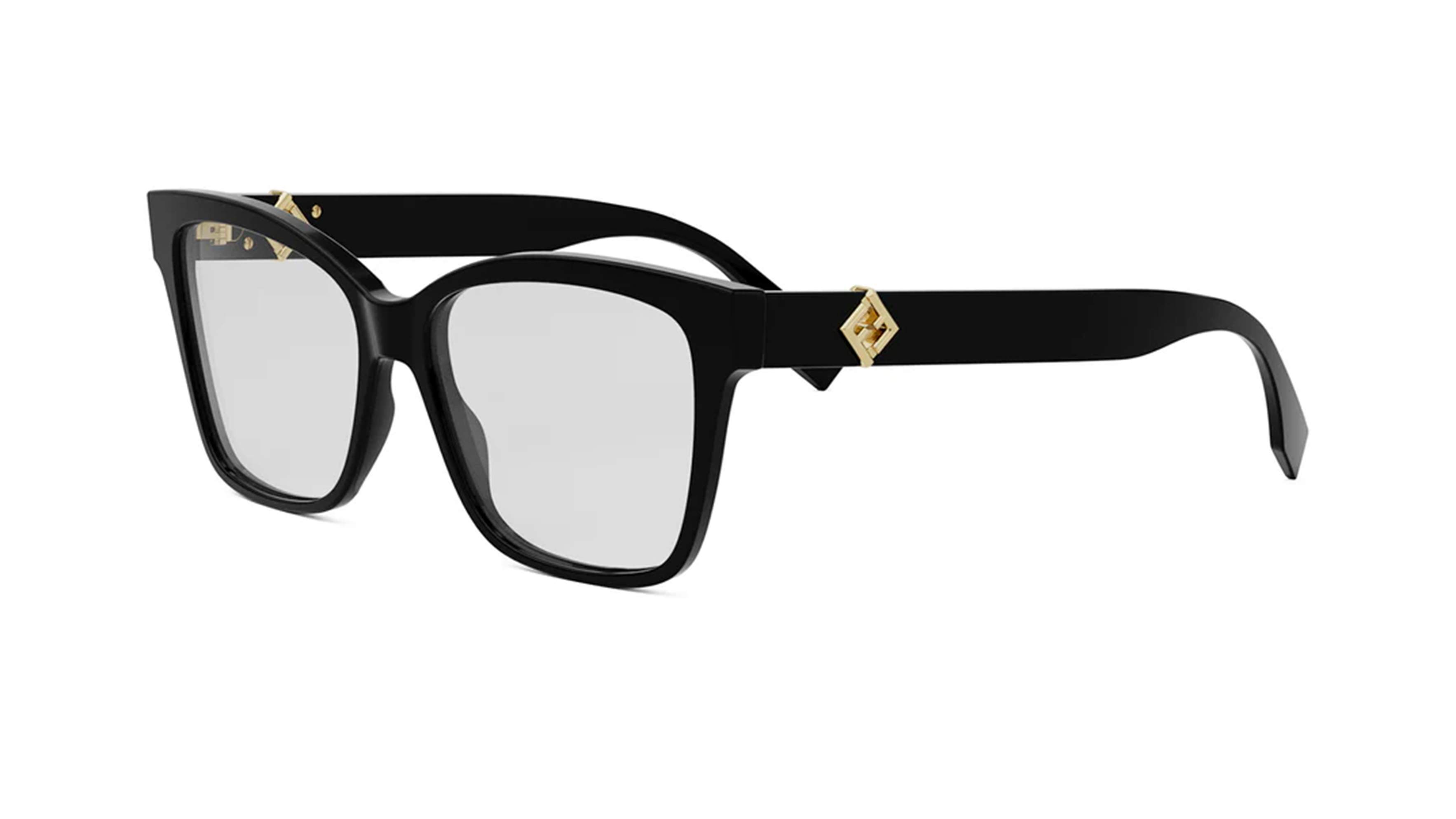 Fendi rhinestone eyeglasses Eyeglasses FENDI Ff diamonds FE50100I 001 53-16 Black in stock main image 2