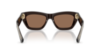 NWT Burberry 0BE4454-411673 Brown Rectangle 52mm Sunglasses Burberry Be 4454 Women Brown Butterfly Sunglasses – Otticanet main image 4