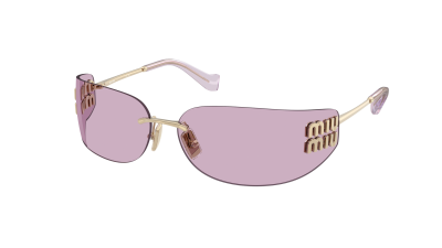 Sonnenbrille Miu Miu Aube MU A51S ZVN90O 75-14 Pale Gold