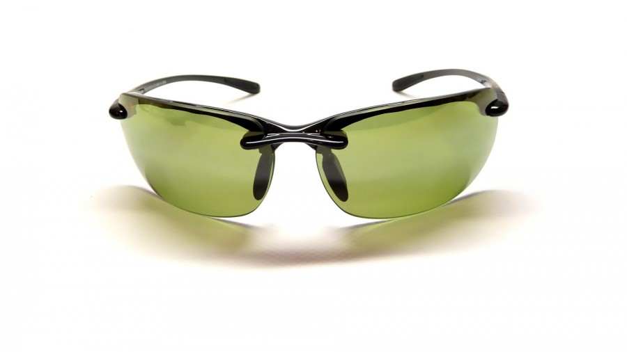 Sunglasses Maui Jim HT412-02 70-17 Black Large Polarized in stock