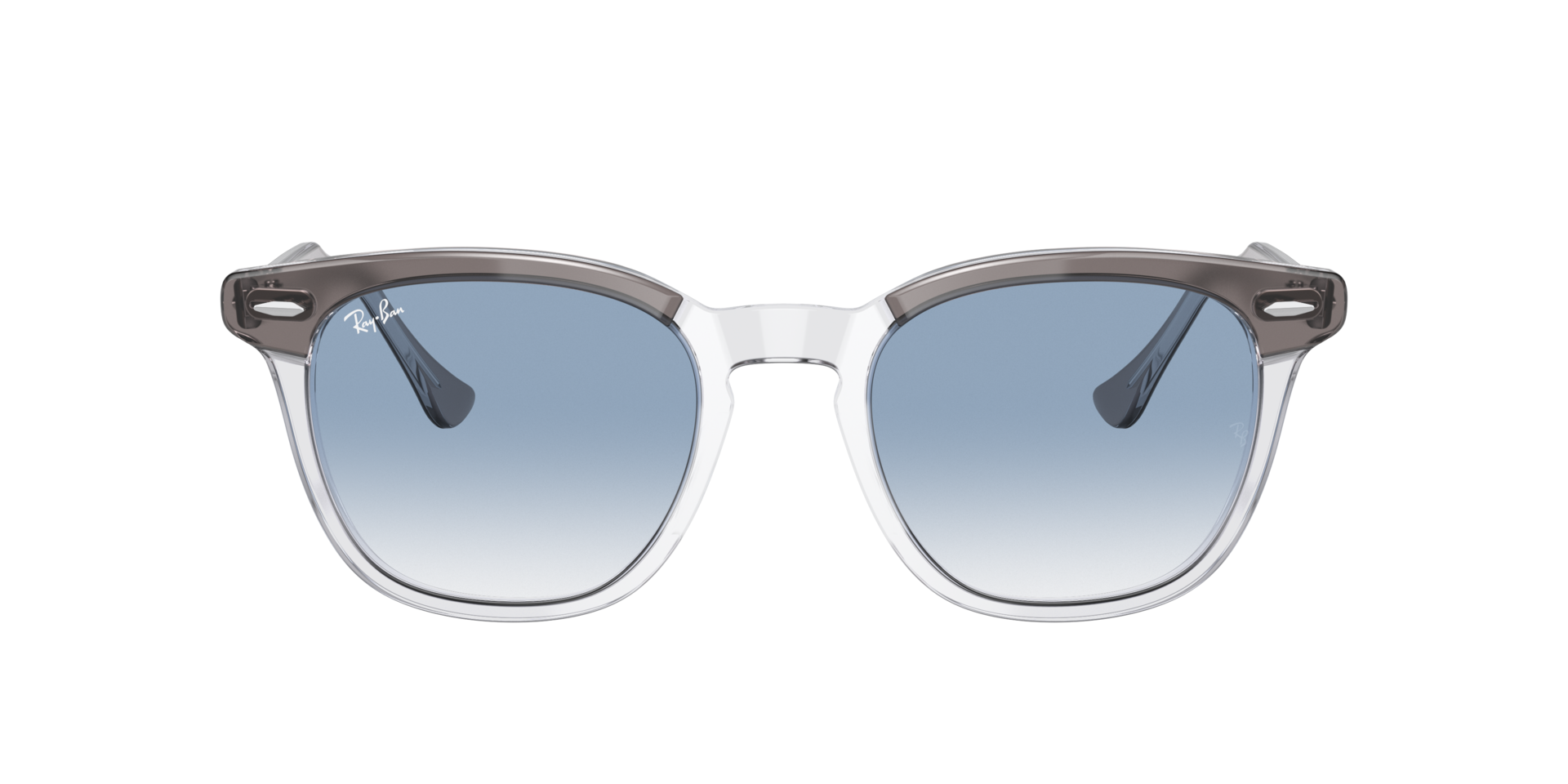 Transparent Op Zonnebrillen Ray-Ban Hawkeye RB2298 1355/3F 52-21 Grey on transparent ...