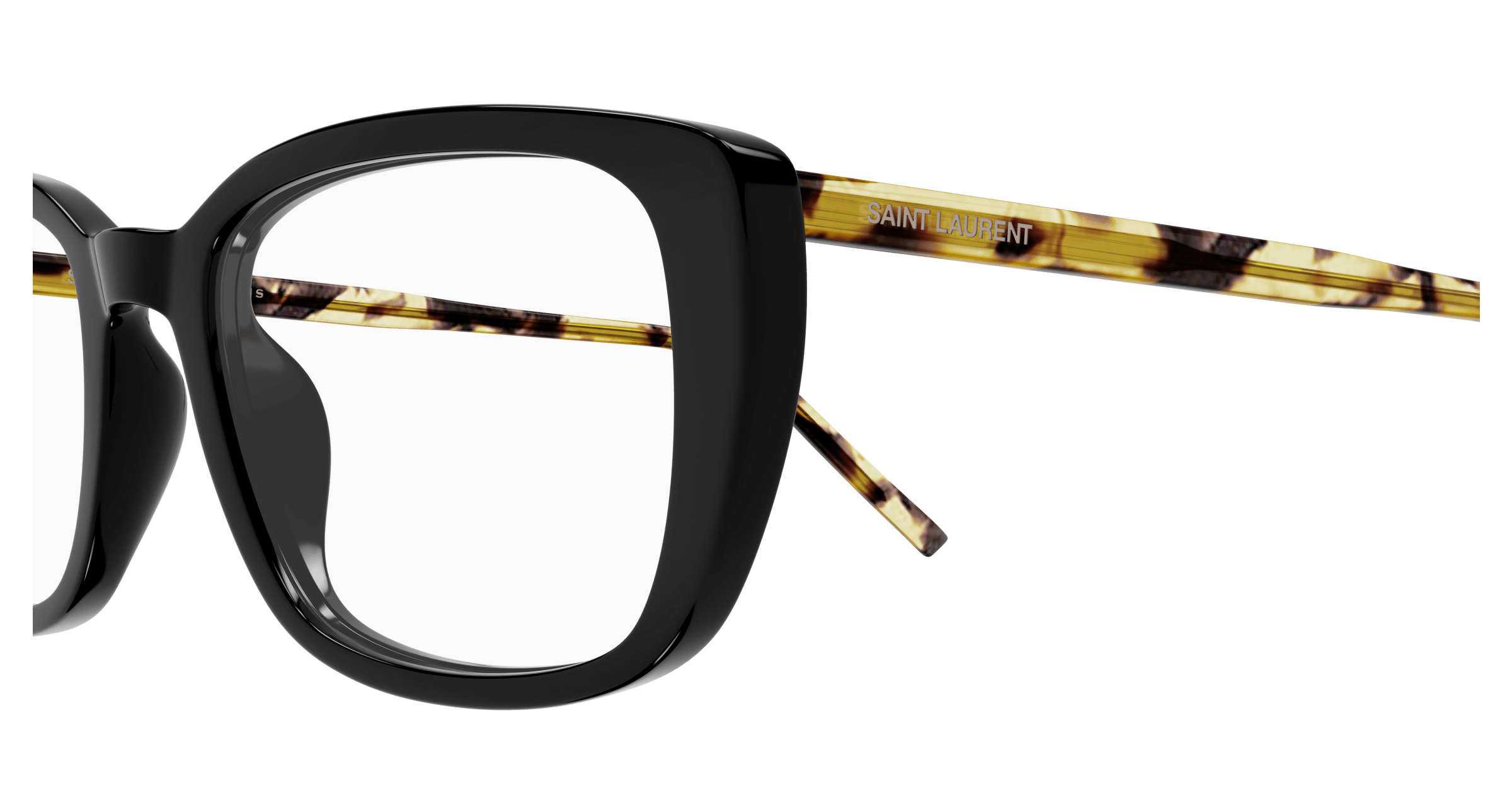 Eyeglasses Saint Laurent Sl logo SL 776 012 53-20 Black Havana ...