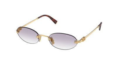 Solbriller Miu Miu Logo MU A54S 5AK04O 51-20 Gold 