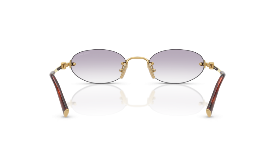 Sunglasses Miu Miu Logo MU A54S 5AK04O 51-20 Gold | Visiofactory display picture 2