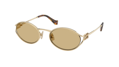 Lunettes de soleil Miu Miu Logo MU 52YS ZVN10R 54-21 Pale Gold