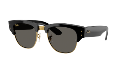 Lunettes de soleil Ray-Ban Mega clubmaster Asap Rocky Blacked Out RB0316S 6826J5 53-21 Black on gold