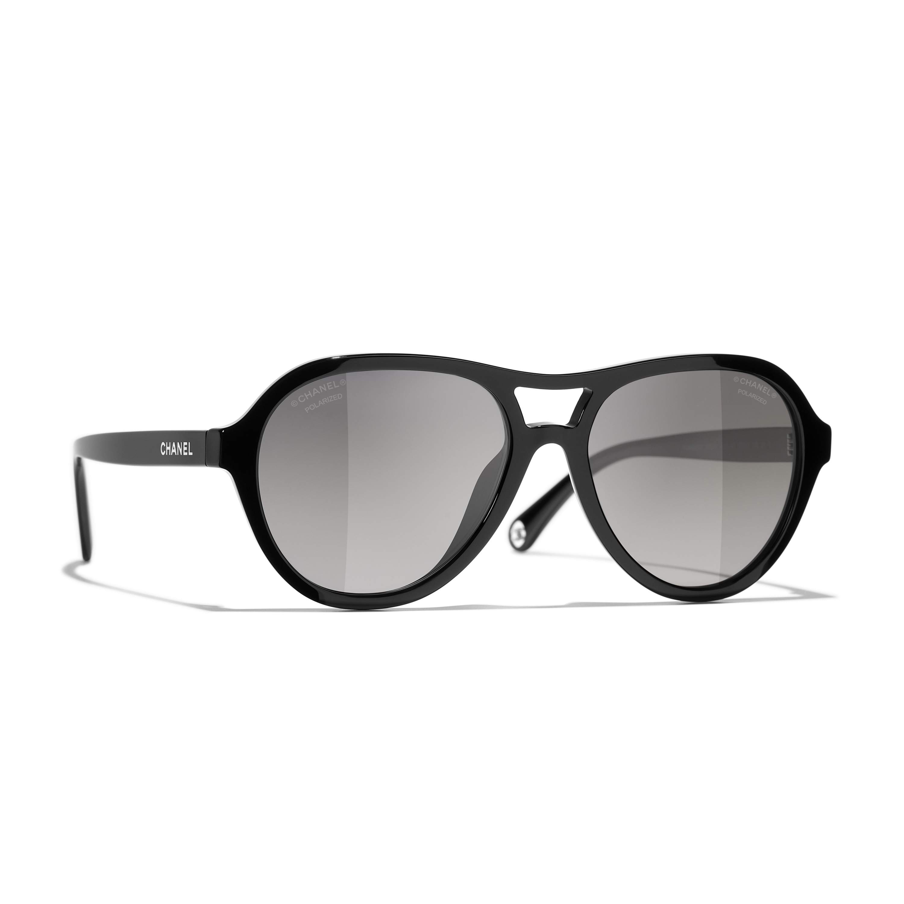 Sunglasses CHANEL CH5552U C501M3 55-17 Black in stock display picture 1
