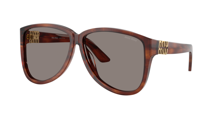 Miu Miu MU A08S 26E-80Q 61-12 Stripped Tobacco