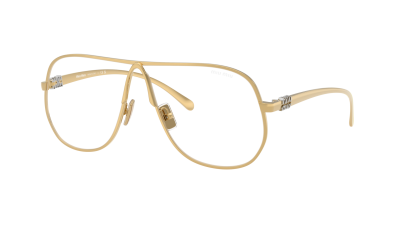 Brille Miu Miu MU A56S 5AK08N 66-02 Gold auf Lager