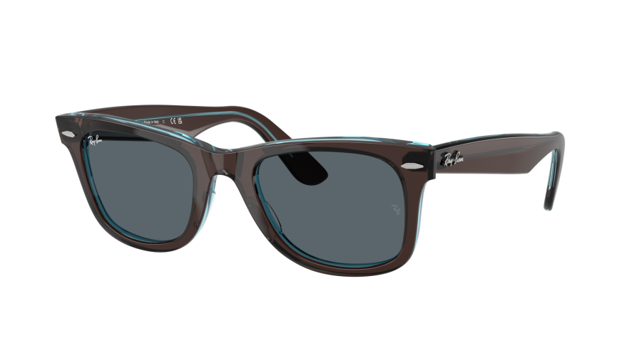 Ray-Ban Wayfarer RB2140 1446/R5 50-22 Brown on transparent blue