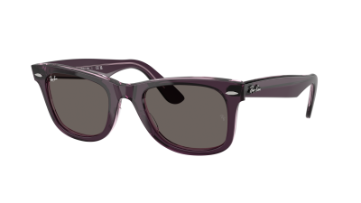 Sonnenbrille Ray-Ban Original wayfarer Change collection RB2140 1447/B1 50-22 Violet on transparent pink auf Lager