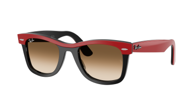 Sunglasses Ray-Ban Wayfarer RB2240 955/51 50-22 Red on black in stock