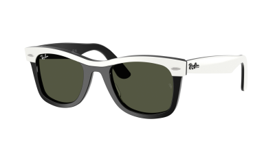 Sunglasses Ray-Ban Wayfarer RB2240 144431 50-22 White on black in stock
