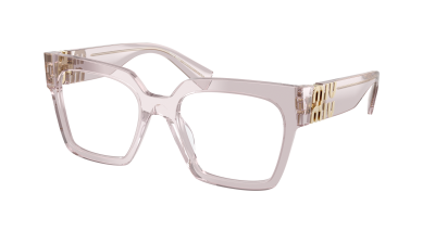 Eyeglasses Miu Miu MU 04UV 12W1O1 52-19 Transparent Mauve in stock