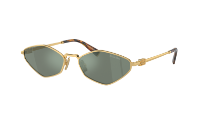 Occhiali da sole Miu Miu Logo MU 56ZS 5AK04M 56-17 Oro in stock