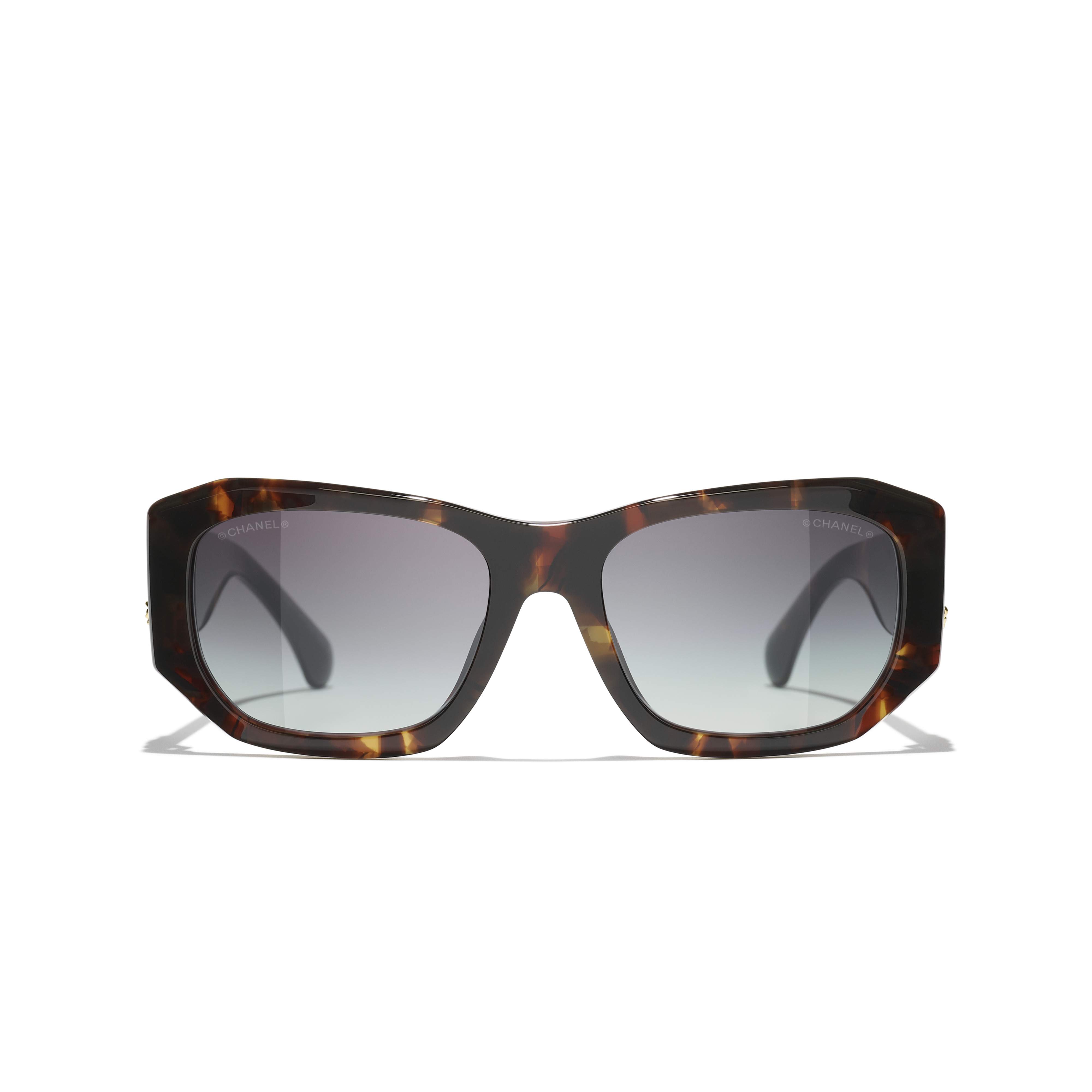 CHANEL Black and Tortoise Sunglasses CHANEL Sunglasses: Square Sunglasses, acetate — Fashion | CHANEL main image 3