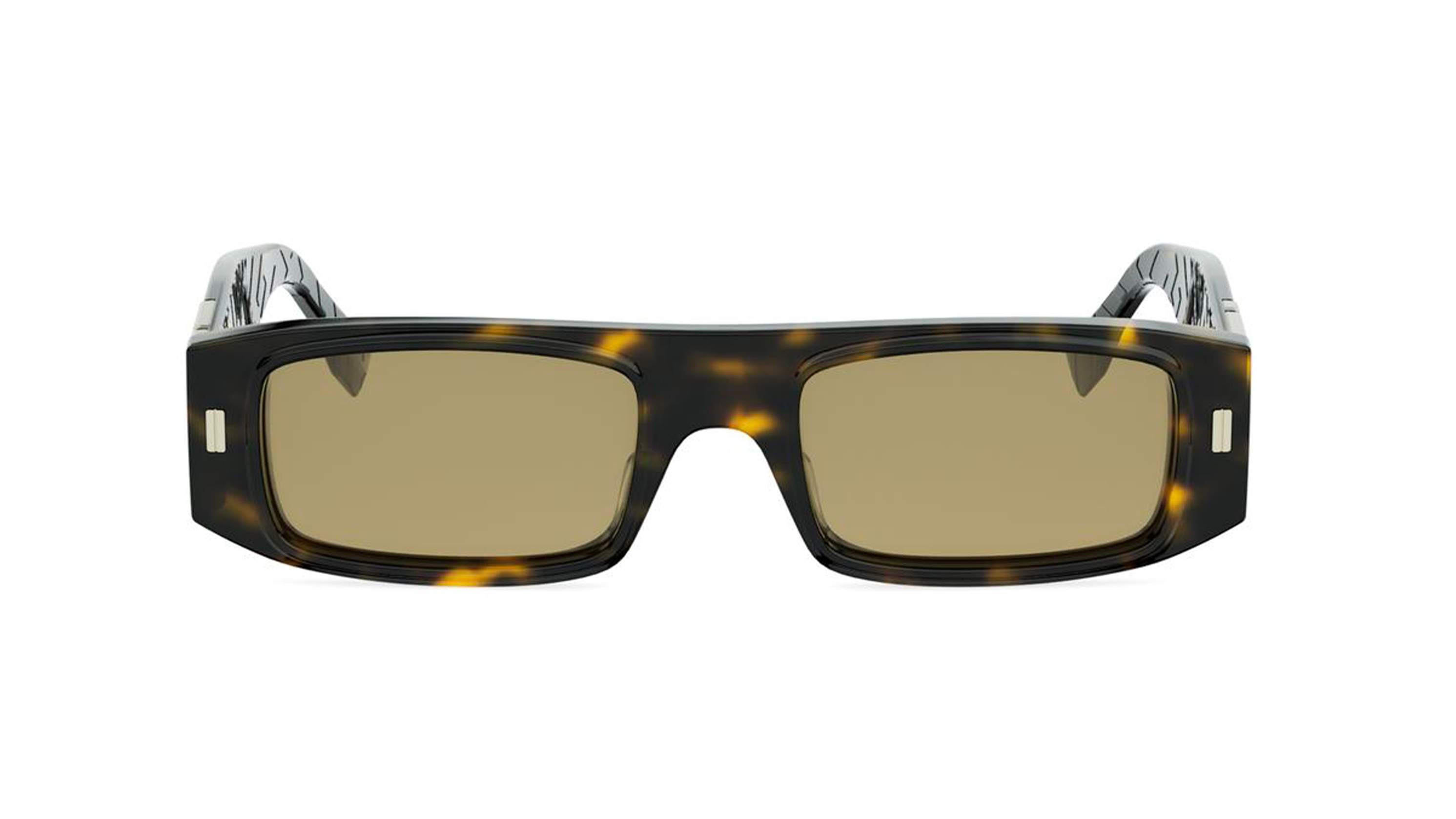 Fendi Tortoise and Neon Yellow Sunglasses Sunglasses FENDI FE40150I 56P 00-0 Tortoise in stock main image 3