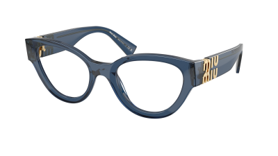 Eyeglasses Miu Miu MU 01VV 08Q1O1 52-21 Blue transparent