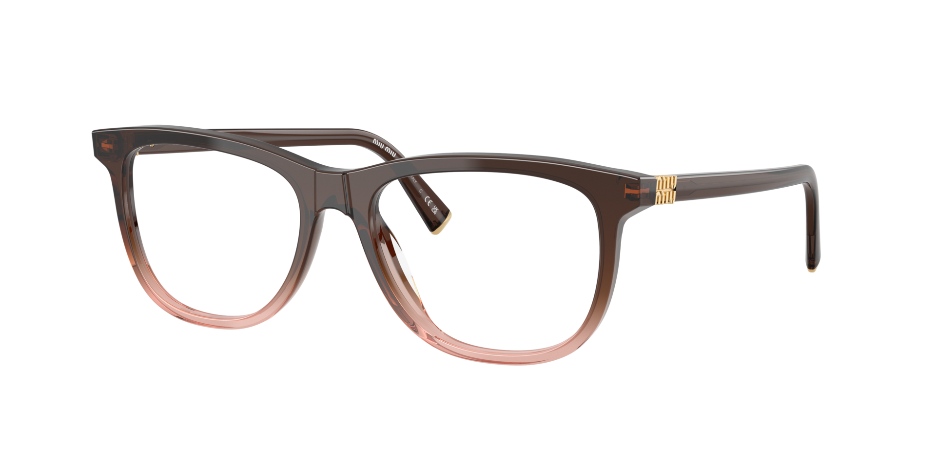 Lunettes De Vue OU 96.367 - Cadre Ovale Transparent Bordeaux/or - Acétate & Métal - Neuf