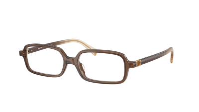 Brille Miu Miu MU 01YV 23H1O1 53-16 Brown transparent