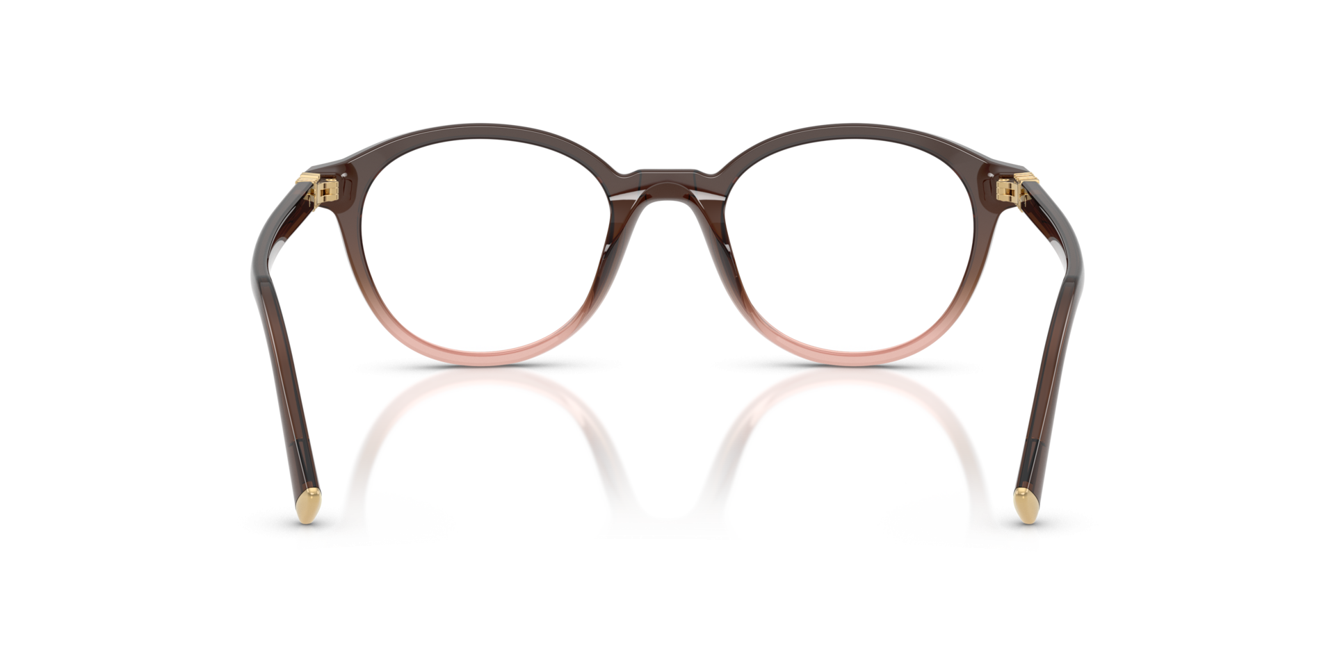 Lunettes De Vue OU 96.367 - Cadre Ovale Transparent Bordeaux/or - Acétate & Métal - Neuf