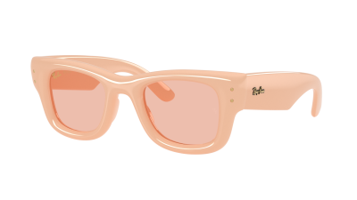 Lunettes de soleil Ray-Ban Wayfarer puffer RB4940 687584 47-23 Solid nude 