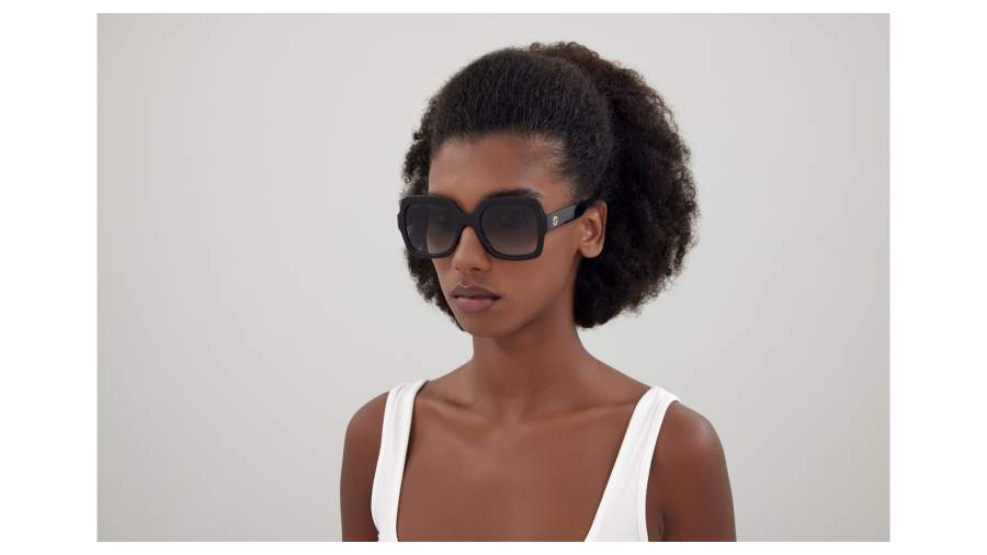 Gucci GG1337S, BLACK-BLACK-GREY, Woman\'s Sunglasses, Size54X22X140 Gucci GG1337S Polarized Black Square Sunglasses – Designer  main image 3