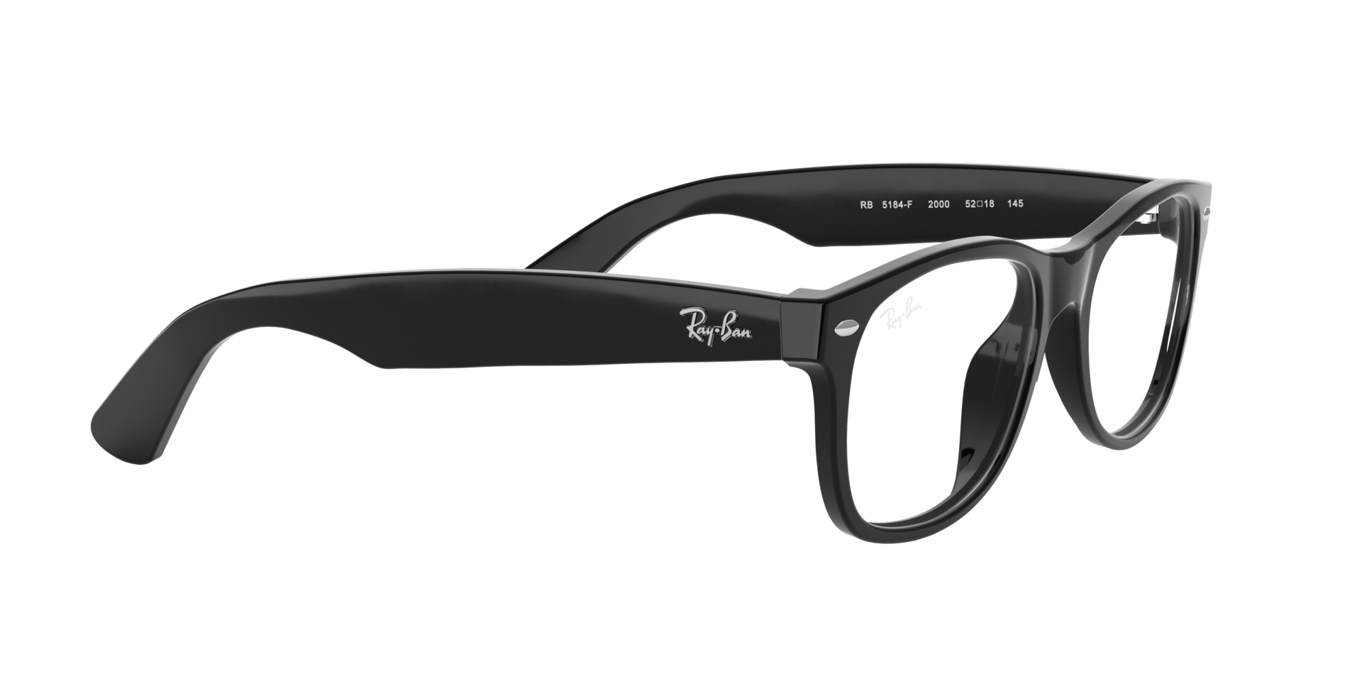 Eyeglasses Ray-Ban New wayfarer RX5184F RB5184F 2000 54-18 Black ...