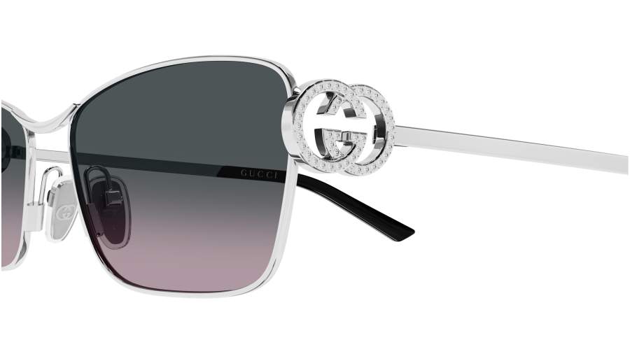 小物 GUCCI G Logo Square Sunglasses archive Sunglasses Gucci Emblem GG2045S 002 58-17 Silver | Visiofactory