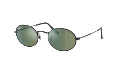Sonnenbrille Ray-Ban Oval flat lenses RB3547N 002/68 51-21 Schwarz