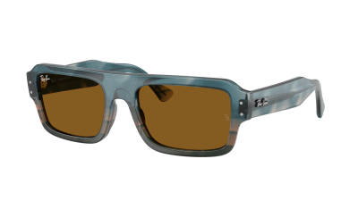 Lunettes de soleil Ray-Ban Flacko RB4454 1453/33 56-20 Havana Blue