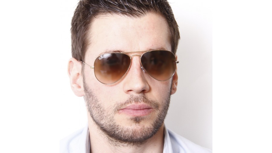 Ray-Ban Sunglasses RB3025 001/51 2N Aviator Large Metal Gold FRAMES ONLY Ray Ban RB 3025 001/51 Aviator Large Metal Gold Brown Frame  main image 3