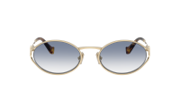 Miu Miu Logo MU 52YS ZVN80O 54-21 Pale Gold