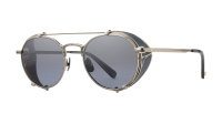 Garrett Leight Ocampo 7083 BS-SGY/SFGLABLUM 49-21 Brushed Silver-Sea Grey