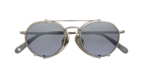 Garrett Leight Ocampo 7083 BS-SGY/SFGLABLUM 49-21 Brushed Silver-Sea Grey