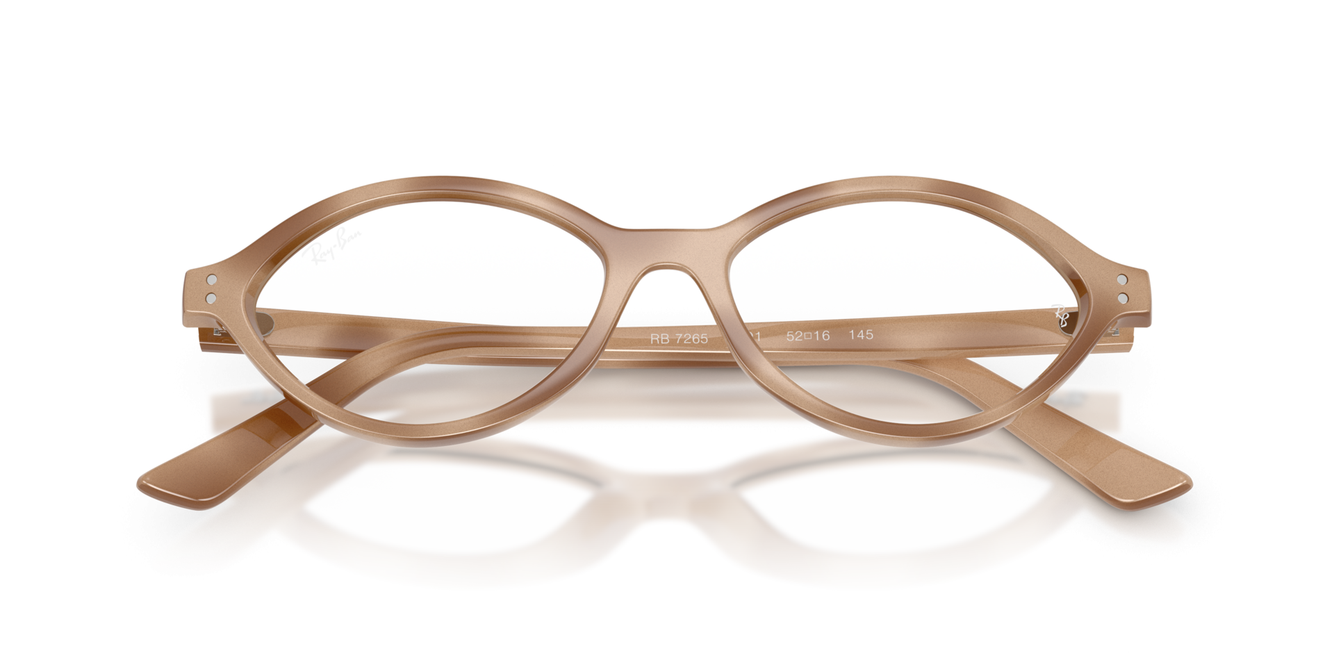 Eyeglasses Ray-Ban Romy optics bio-based RX7265 RB7265 8491 52-16 Cream ...