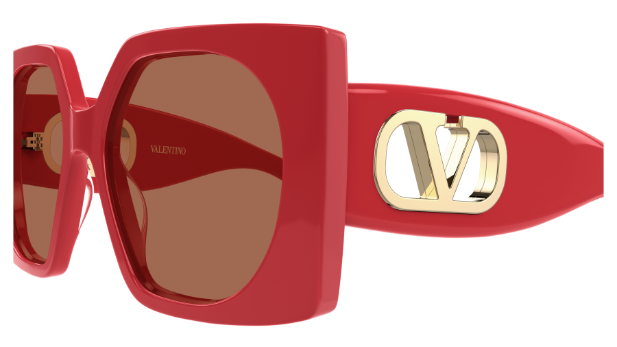 Valentino VG0002S Sunglasses 3 Red Sunglasses VALENTINO V logo VG0002S 003 55-18 Red | Visiofactory main image 2