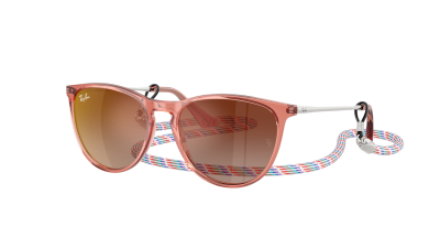 Sonnenbrille Ray-Ban Erika RJ9060S 7225S0 50-15 Transparent Red