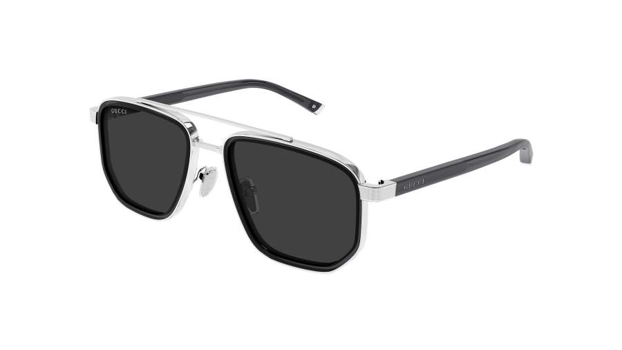 Okulary przeciwsłoneczne Gucci Institutional logo GG2073S 001 55-19 Srebrny