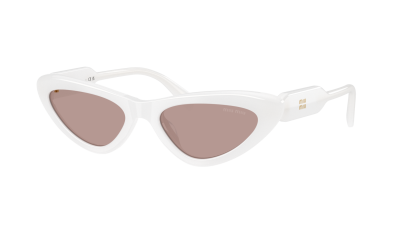 Lunettes de soleil Miu Miu MU B11SU 20M20I 55-19 Opal white